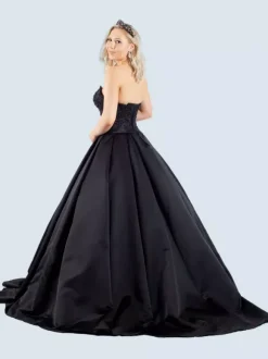 Black Wedding Dresses A-Line Sleeveless Lace With Train Bridal Dress Free Customization