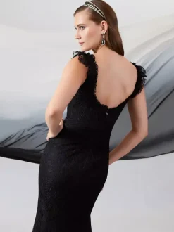 Black Wedding Dresses Mermaid Sleeveless Lace With Train Bridal Gown Free Customization