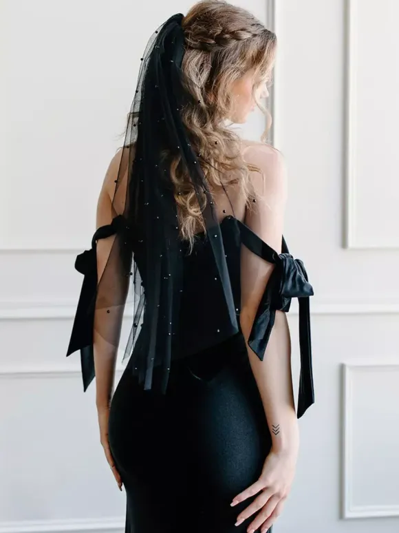 Black Wedding Dresses 2026 Mermaid Sleeveless Pleated With Train Bridal Dress Free Customization