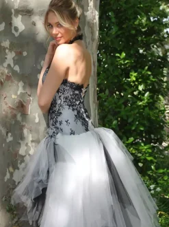 Black Wedding Dresses Sheath Sleeveless Lace With Train Bridal Gown Free Customization