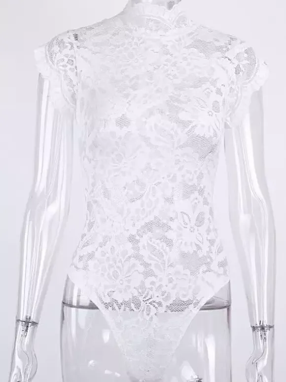 Black Women's Lingerie Sheer Lace See Through Teddies