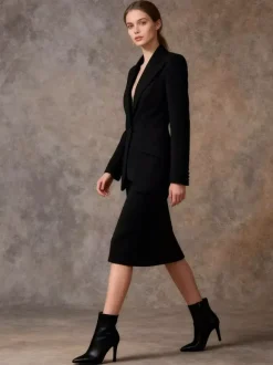 Blazer For Women Chic Cut Out Long Sleeves Outerwear