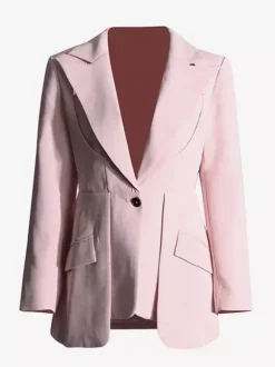 Blazer For Women Chic Cut Out Long Sleeves Outerwear