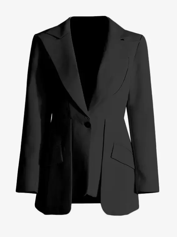 Blazer For Women Chic Cut Out Long Sleeves Outerwear