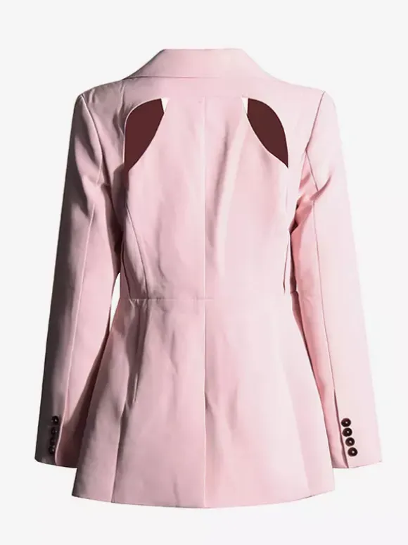 Blazer For Women Chic Cut Out Long Sleeves Outerwear