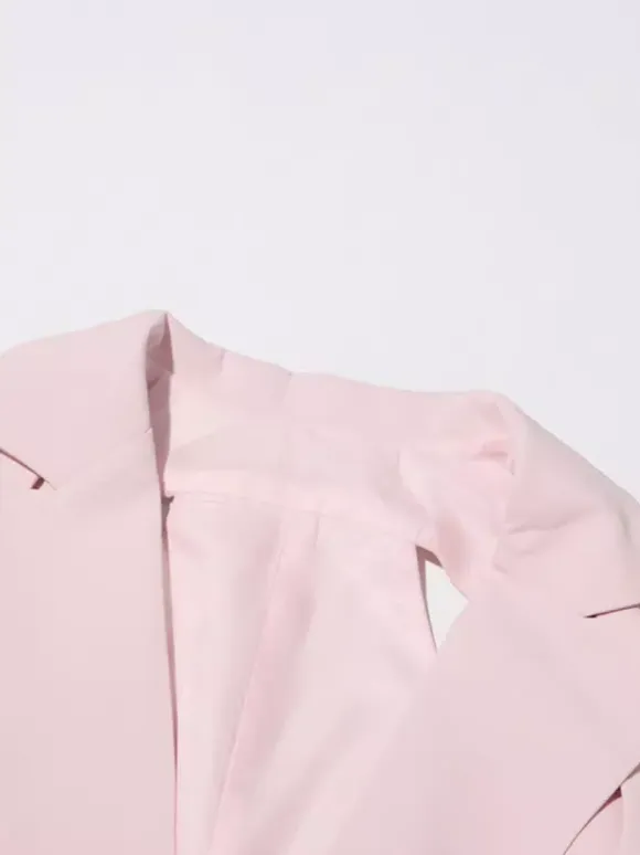 Blazer For Women Chic Cut Out Long Sleeves Outerwear