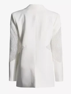 Blazer For Women V-Neck Cut Out Long Sleeves Outerwear