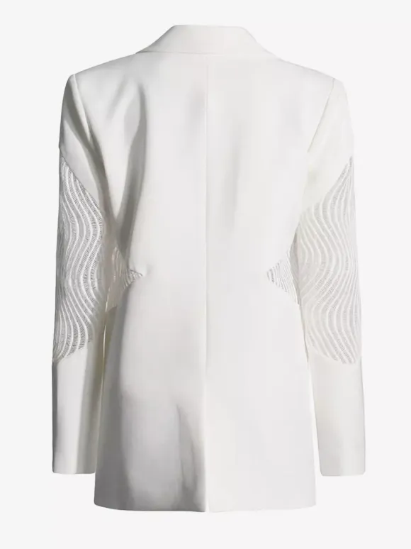 Blazer For Women V-Neck Cut Out Long Sleeves Outerwear