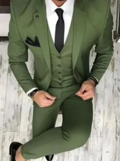 Blazers & Jackets Men's Casual Suits Plaid Business Casual Green Attractive Men's Casual Suits