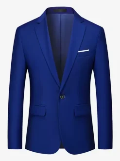 Blazers & Jackets Men's Casual Suits Formal Cyan Blue Dark Green Quality Men's Casual Suits