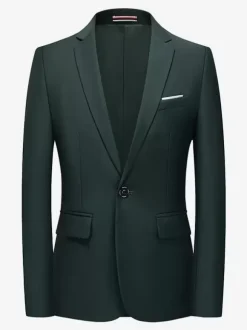 Blazers & Jackets Men's Casual Suits Formal Cyan Blue Dark Green Quality Men's Casual Suits