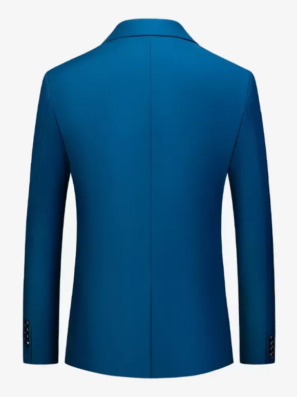 Blazers & Jackets Men's Casual Suits Formal Cyan Blue Dark Green Quality Men's Casual Suits