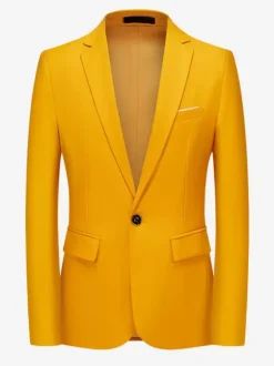 Blazers & Jackets Men's Casual Suits Formal Cyan Blue Dark Green Quality Men's Casual Suits
