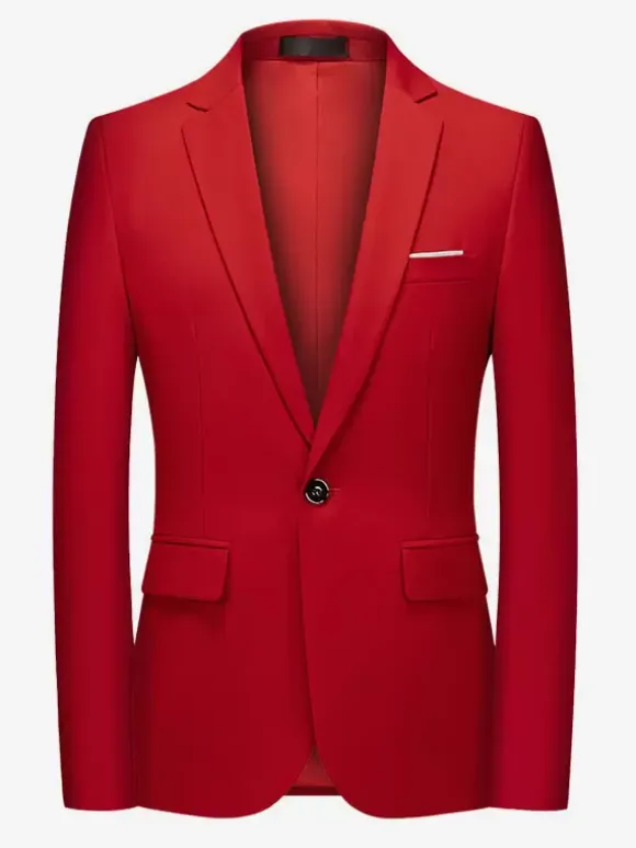 Blazers & Jackets Men's Casual Suits Formal Cyan Blue Dark Green Quality Men's Casual Suits