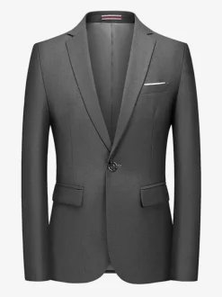 Blazers & Jackets Men's Casual Suits Formal Cyan Blue Dark Green Quality Men's Casual Suits
