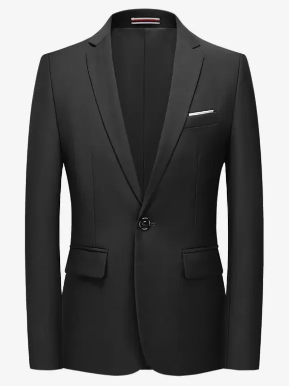 Blazers & Jackets Men's Casual Suits Formal Cyan Blue Dark Green Quality Men's Casual Suits
