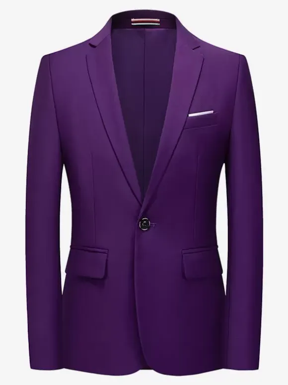 Blazers & Jackets Men's Casual Suits Formal Cyan Blue Dark Green Quality Men's Casual Suits