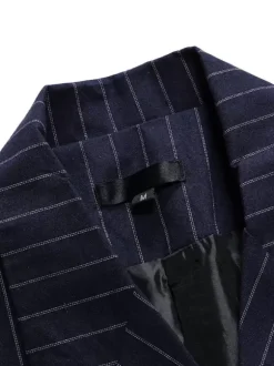Blazers & Jackets Men's Casual Suits Stripes Business Casual Grey Black Cool Casual Suits For Man