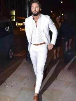 Blazers & Jackets Men's Casual Suits Chic Burgundy Light Sky Blue Fashion Casual Suits For Men
