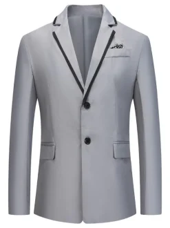 Blazers & Jackets Men's Casual Suits Casual White Grey Cool Casual Suits For Men