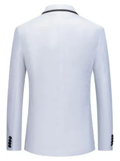 Blazers & Jackets Men's Casual Suits Casual White Grey Cool Casual Suits For Men