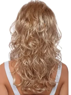 Blonde Long Wigs Corkscrew Curls Tousled Synthetic Wigs For Women