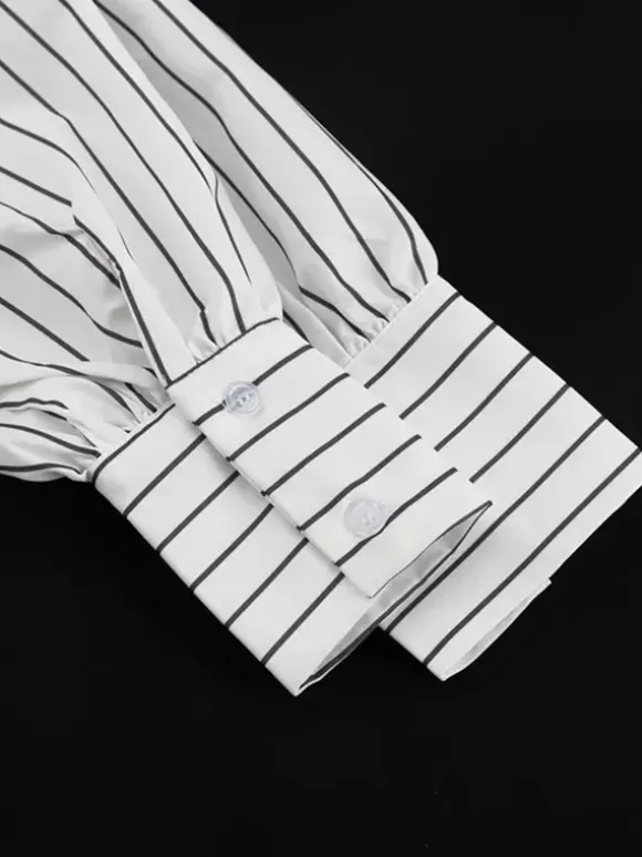 Blouse For Women White Turndown Collar Clothes Casual Bows Long Sleeves Tops