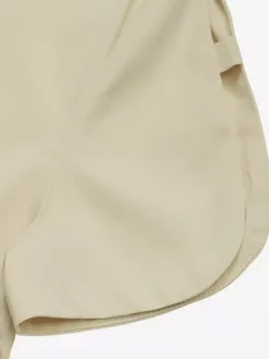 Blouse For Women Apricot V-Neck Casual Short Sleeves Summer Tops