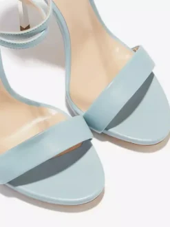 Blue High Heel Sandals Women's Open Toe Criss Cross Party Shoes