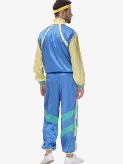 Blue 90's Retro Tudor Dress Costumes Men's Retro Hi Pop Costume Party Prom Outfits