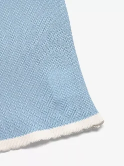 Blue Cami Top Jewel Neck Knitted Casual Clothes Summer Camis For Women