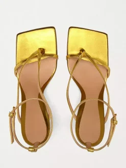 Blue Flip Flop Sandals Women's Thong Strappy High Heel Sandal Shoes