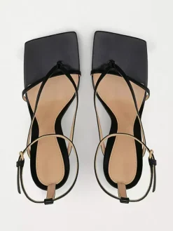 Blue Flip Flop Sandals Women's Thong Strappy High Heel Sandal Shoes