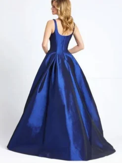 Blue Formal Gowns A-Line Prom Dress Taffeta Floor-Length Party Dresses Gossip Gowns