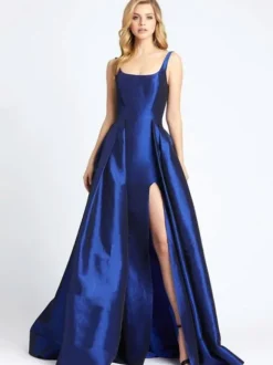Blue Formal Gowns A-Line Prom Dress Taffeta Floor-Length Party Dresses Gossip Gowns