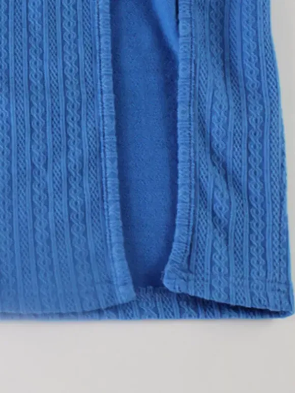 Blue High Slit Cami Maxi Dress For Women - Sexy Spaghetti Strap Bodycon Sundress - Summer Beach Vacation 2026