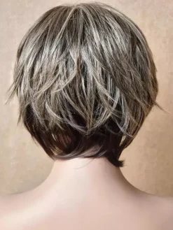 Bob Hairstyle Short Straight Hair Highlighted Synthetic Wig For Women 2026