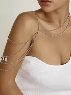 Body Chain Layered Feather Pendant Sexy Summer Shoulder Chain