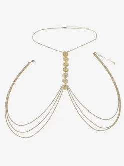Body Chain Layered Sunflower Bikinis Beach Chest Chain