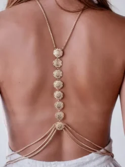 Body Chain Layered Sunflower Bikinis Beach Chest Chain