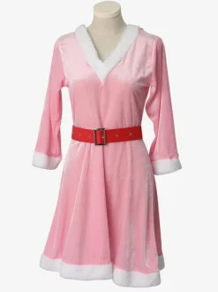 Bodycon Christmas Pink Footwear Dress Headwear Polyester Ombre Christmas Holidays Costumes