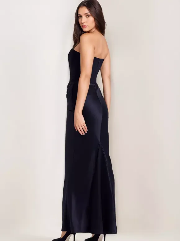 Bodycon Dresses Gray Sleeveless Pleated Chic Strapless Irregular Body-conscious Dress Sheath Dress