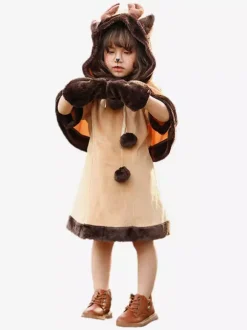Bodycon Christmas Khaki Dress Polyester Two-Tone Christmas Holidays Costumes