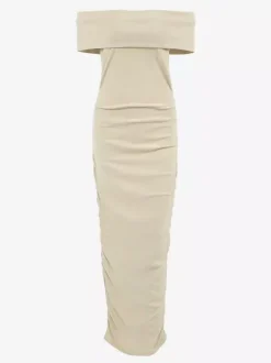 Bodycon Dress Off-Shoulder Slim Fit Elegant Semi-formal Party Ruched Maxi Dress For Women 2026