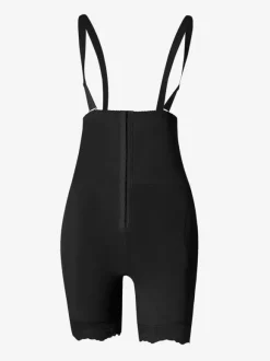 Body Shaper Shapewear Black Front Buttons Abdomen Thickened Sponge Insert Shaping Pants Butt Lifter