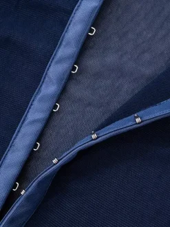Bodysuit Sleeveless Blue Buttons Stand Collar Top For Women