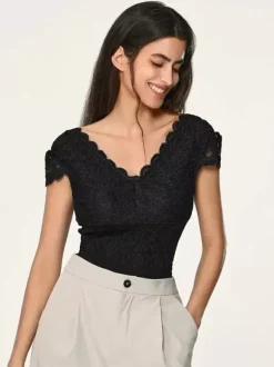 Bodysuit White Lace Tops For Women