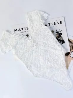 Bodysuit White Lace Tops For Women