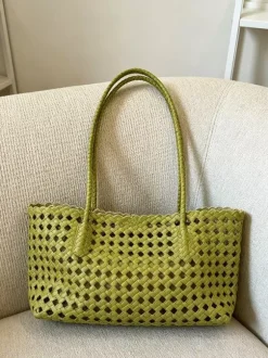 Boho Summer Beach Hollow Out Woven Straw Large Tote Shoulder Bag