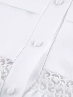 Boho Tiered Maxi Dress For Women - White Lace Patchwork Square Neck Chic Sundress - Summer Beach Vacation 2026